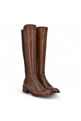 Stivale donna in pelle colore marrone. J HERO | ST1015-MARRONE